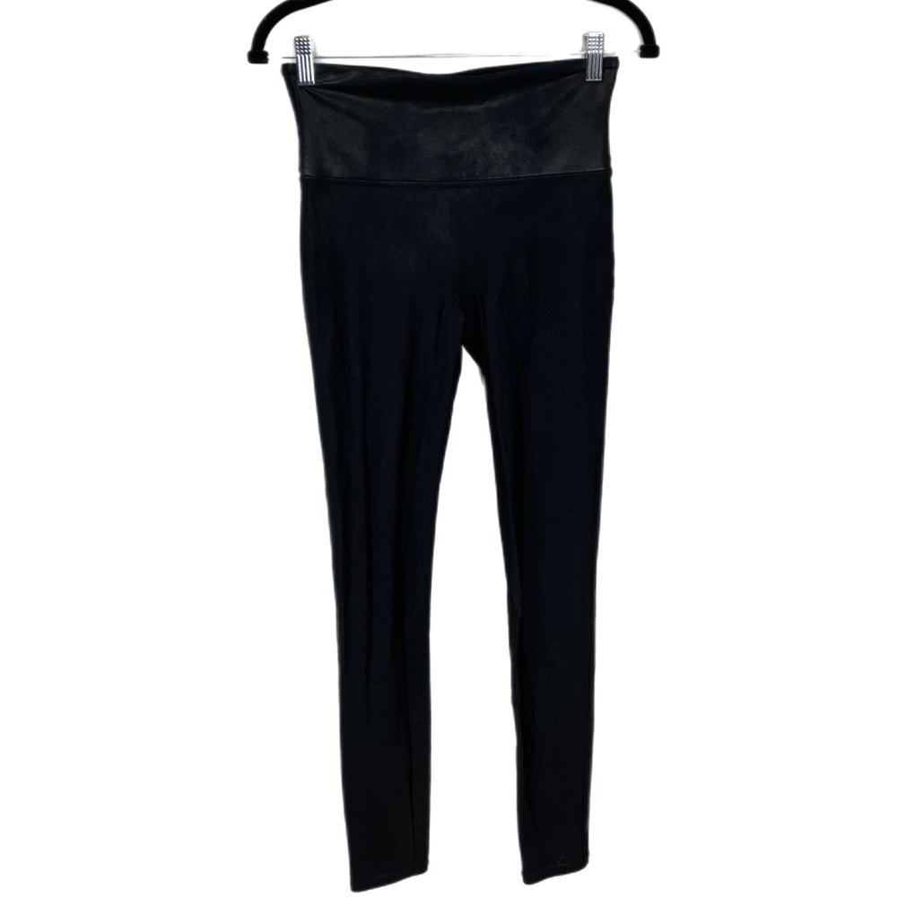 Spanx Black Metallic Leggings